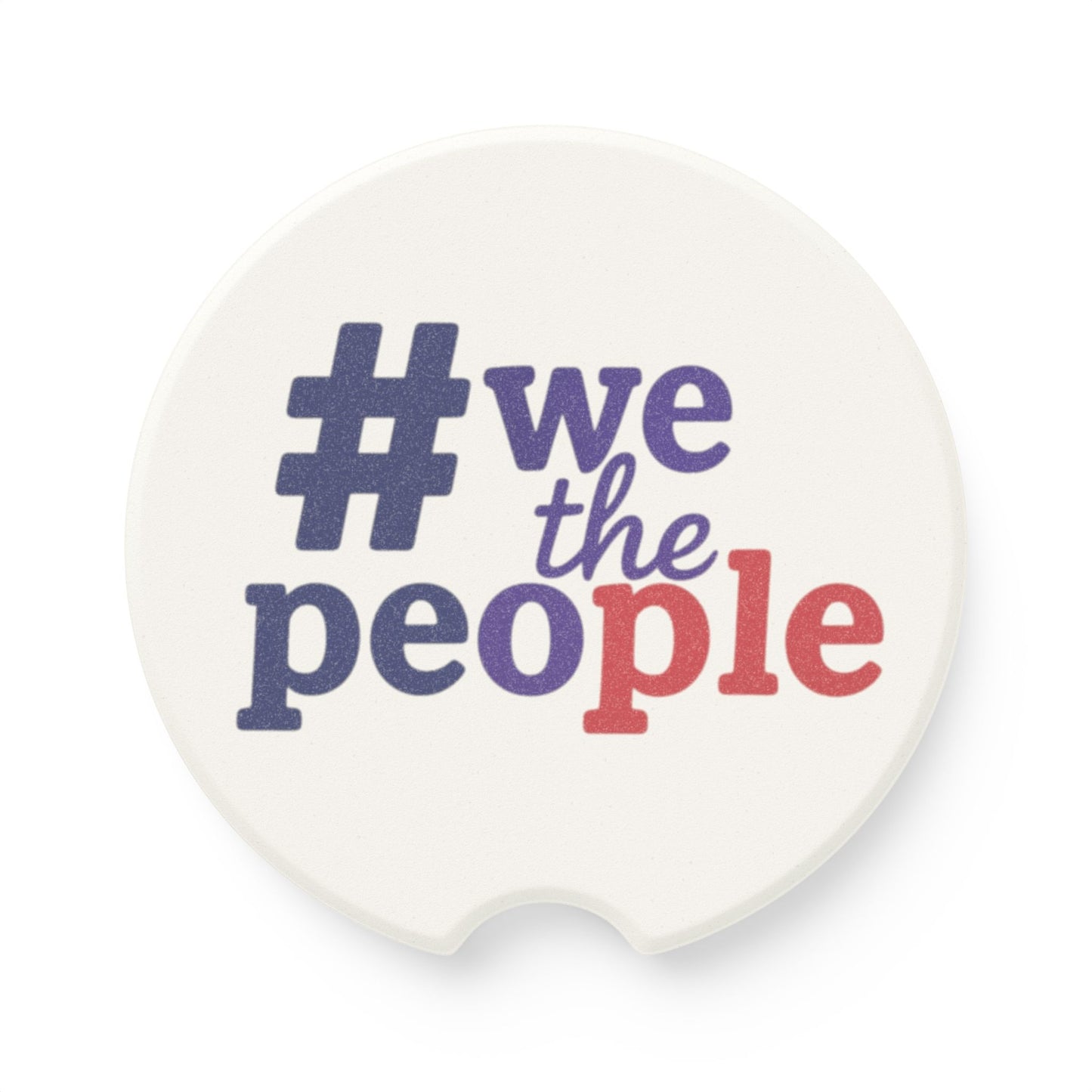 #wethepeople Soapstone Car Coaster - Stylish & Functional Vehicle Accessory