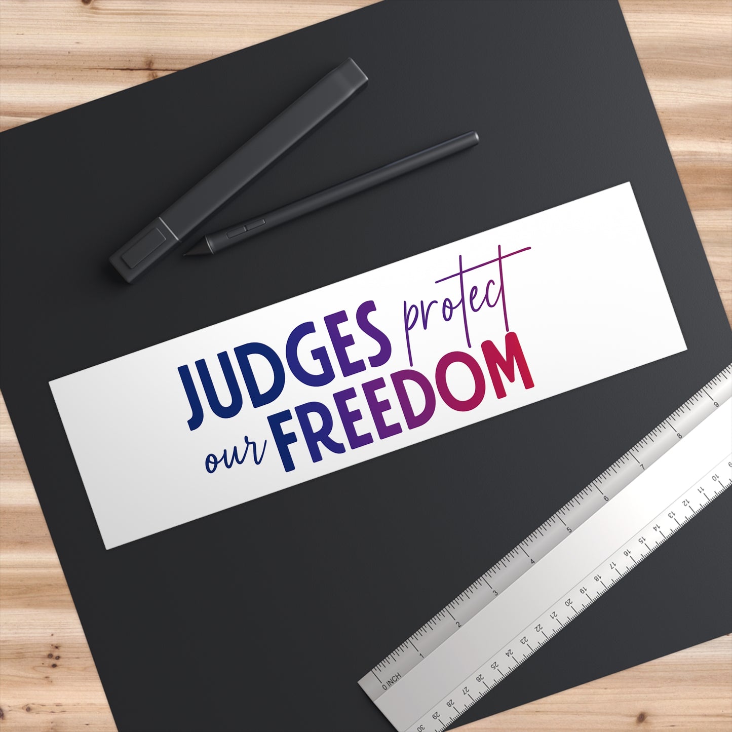 JUDGES PROTECT OUR FREEDOM Bumper Stickers - Patriotic Vinyl Decal for Cars & Peel and Stick Decor