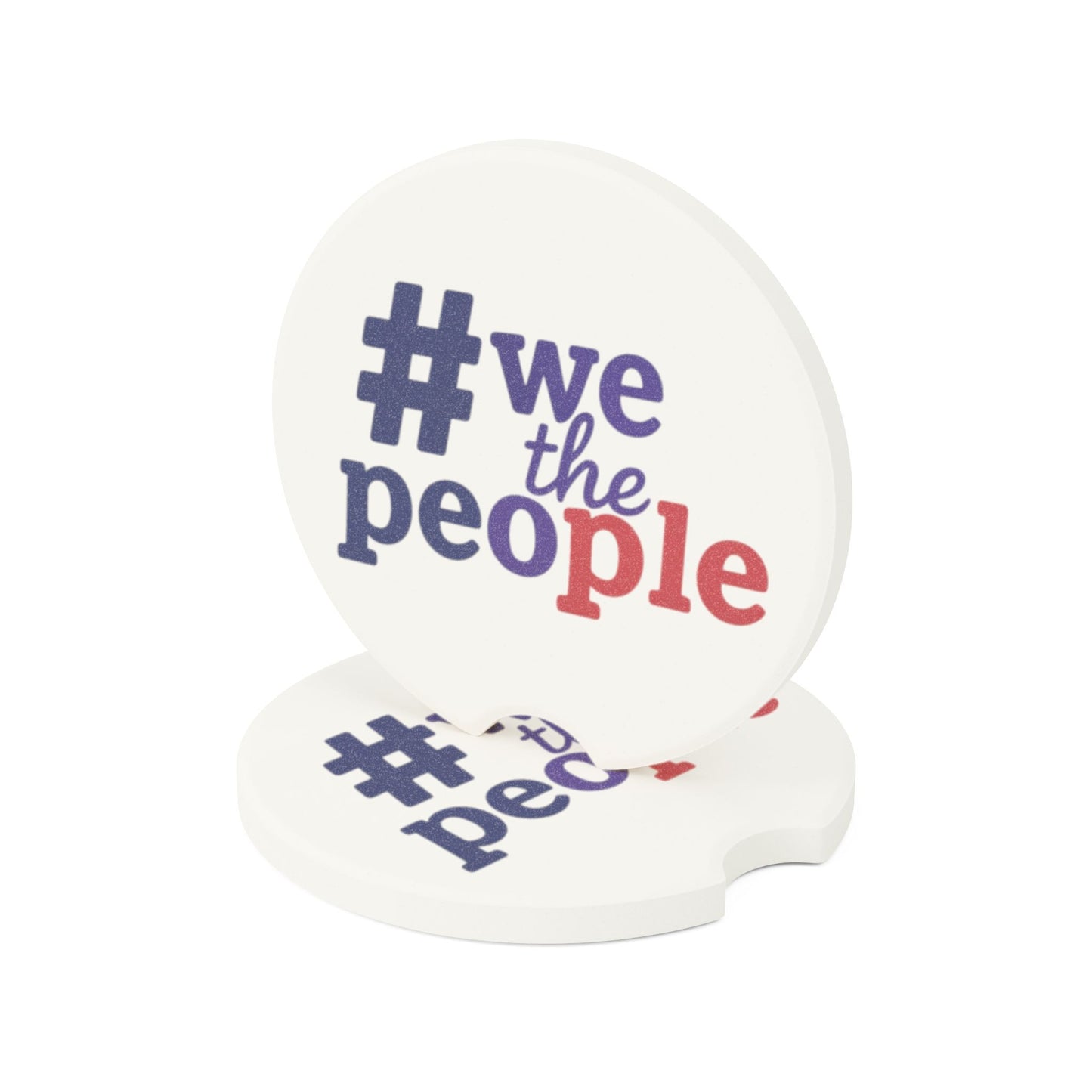 #wethepeople Soapstone Car Coaster - Stylish & Functional Vehicle Accessory