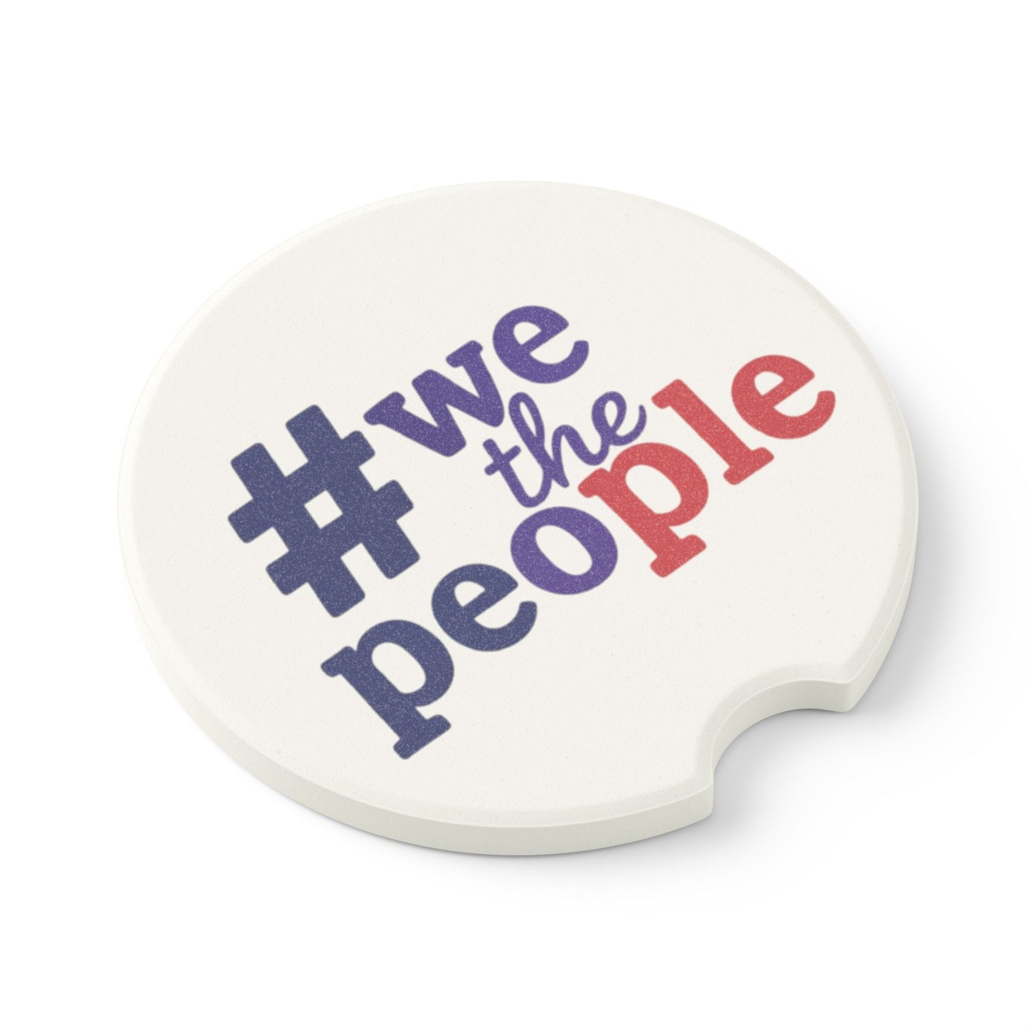 #wethepeople Soapstone Car Coaster - Stylish & Functional Vehicle Accessory