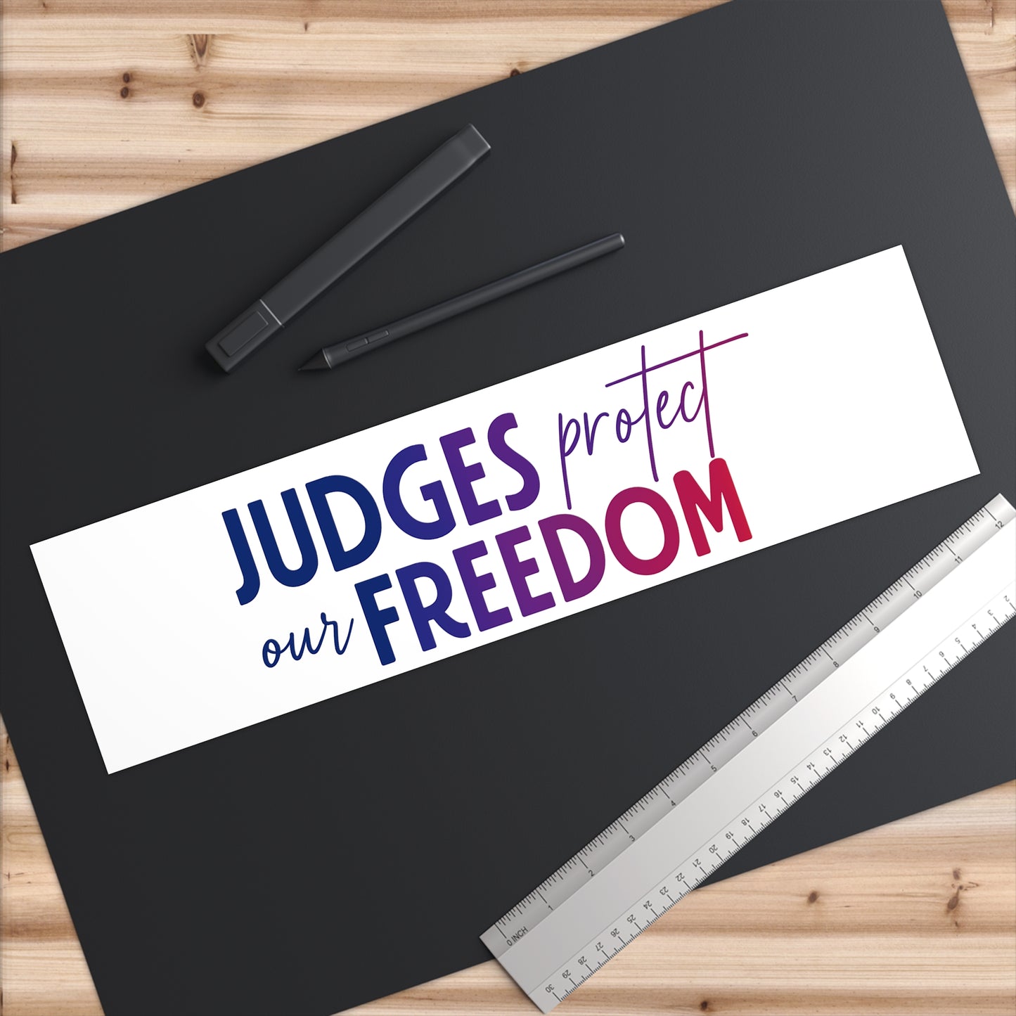 JUDGES PROTECT OUR FREEDOM Bumper Stickers - Patriotic Vinyl Decal for Cars & Peel and Stick Decor