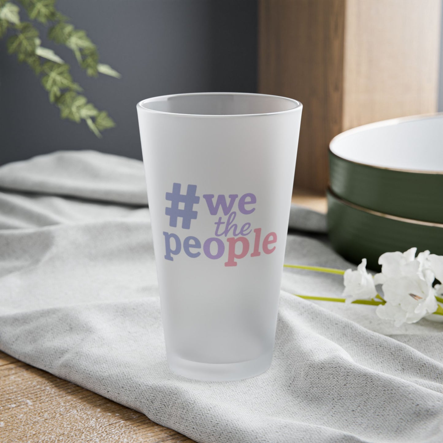 #wethepeople - Frosted Pint Glass 16oz