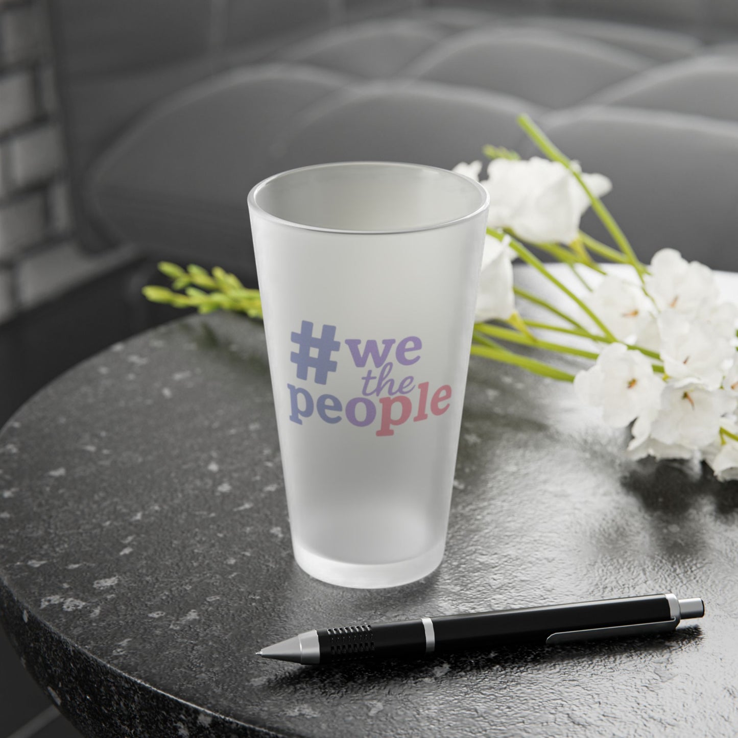 #wethepeople - Frosted Pint Glass 16oz