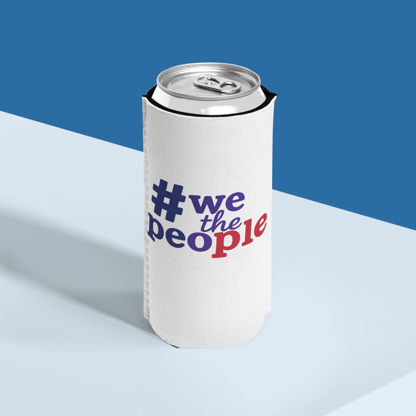 #wethepeople Slim Can Cooler - Patriotic Drink Holder for Parties and Gatherings