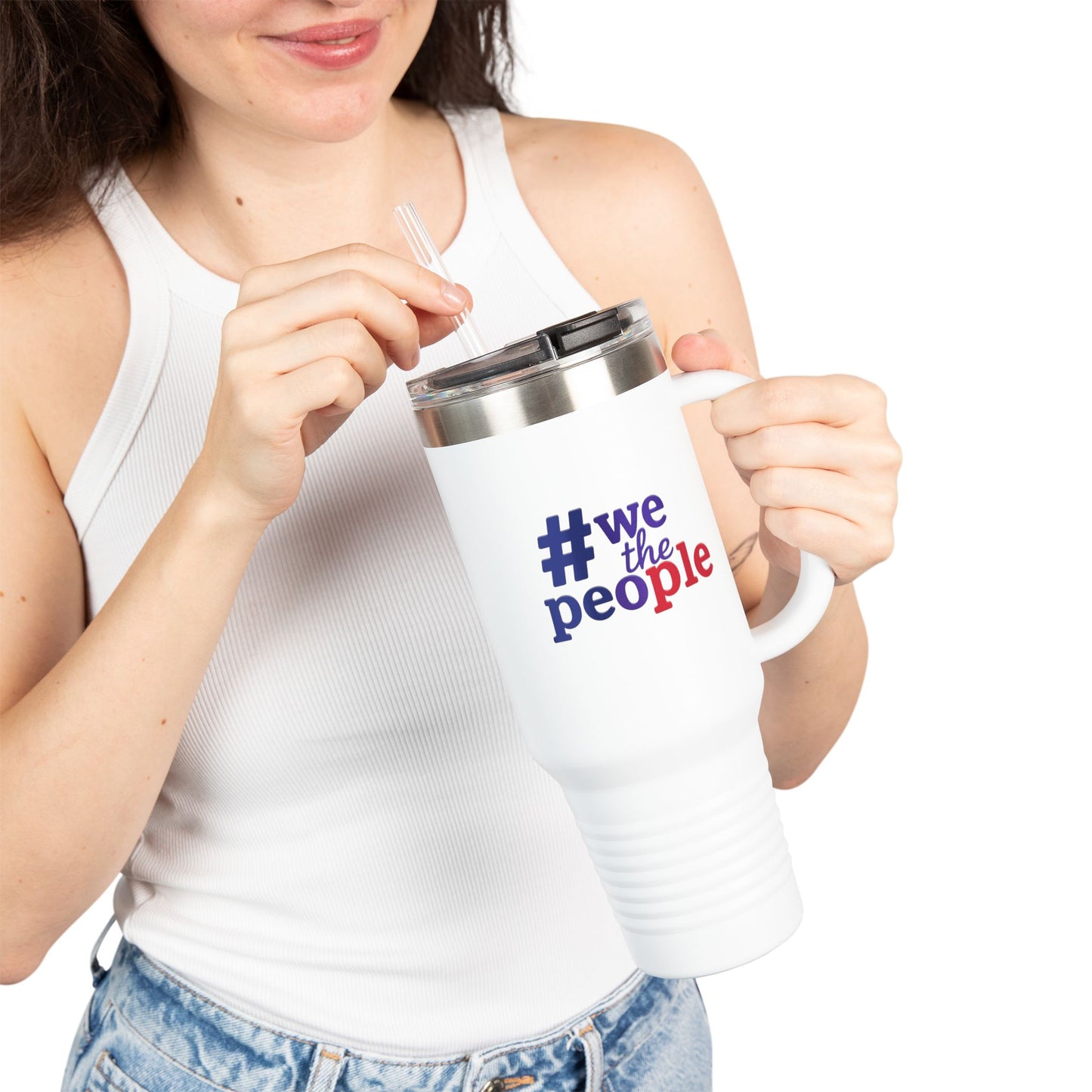 #wethepeople - Design40oz Insulated Travel Mug -  Perfect for Coffee Lovers & Activists